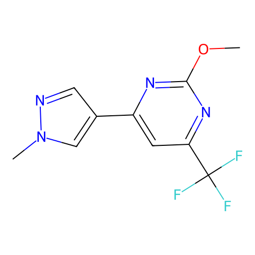 2-methoxy-4-(1-methyl-1H-pyrazol-4-yl)-6-(trifluoromethyl)pyrimidine structure