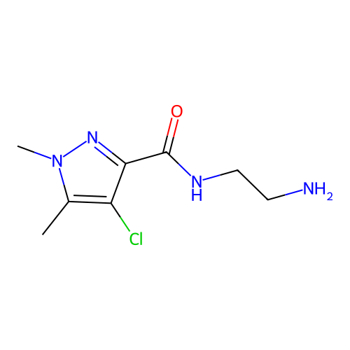 N-(2-aminoethyl)-4-chloro-1,5-dimethyl-1H-pyrazole-3-carboxamide structure