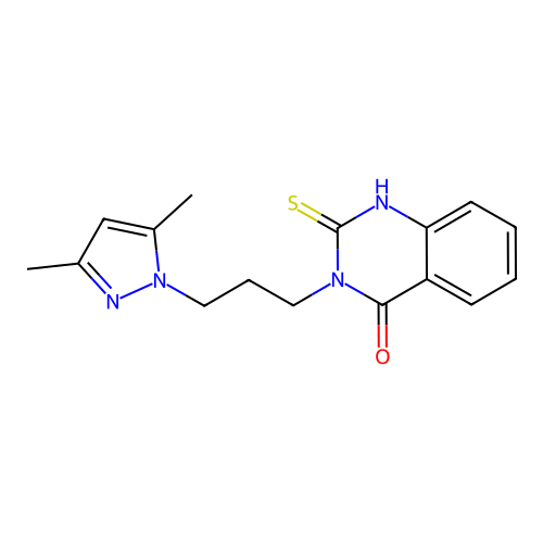 3-(3-(3,5-Dimethyl-1H-pyrazol-1-yl)propyl)-2-mercaptoquinazolin-4(3H)-one structure