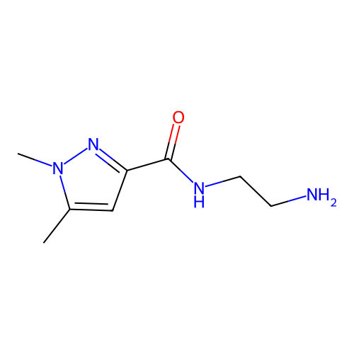 N-(2-aminoethyl)-1,5-dimethyl-1H-pyrazole-3-carboxamide structure
