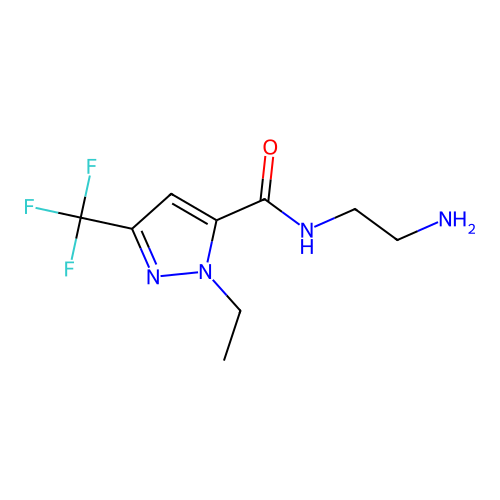 N-(2-aminoethyl)-1-ethyl-3-(trifluoromethyl)-1H-pyrazole-5-carboxamide structure