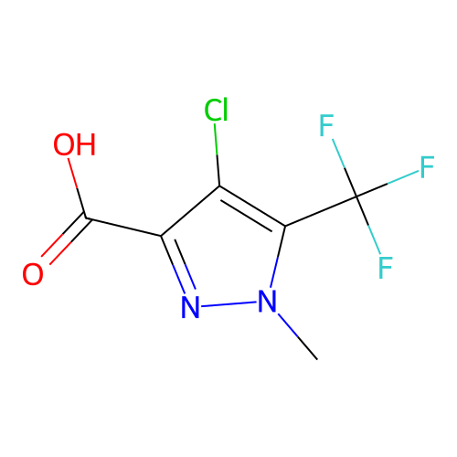 4-Chloro-1-methyl-5-(trifluoromethyl)-1H-pyrazole-3-carboxylic acid structure