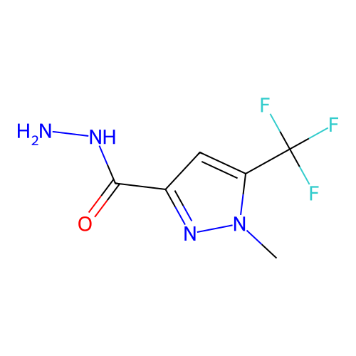 1-methyl-5-(trifluoromethyl)-1H-pyrazole-3-carbohydrazide structure