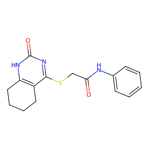 2-[(2-oxo-5,6,7,8-tetrahydro-1H-quinazolin-4-yl)sulfanyl]-N-phenylacetamide structure