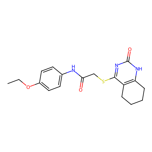 N-(4-ethoxyphenyl)-2-[(2-oxo-5,6,7,8-tetrahydro-1H-quinazolin-4-yl)sulfanyl]acetamide structure