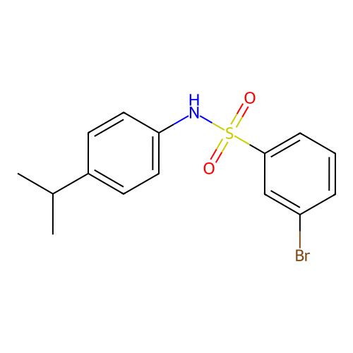 3-bromo-N-(4-isopropylphenyl)benzenesulfonamide structure
