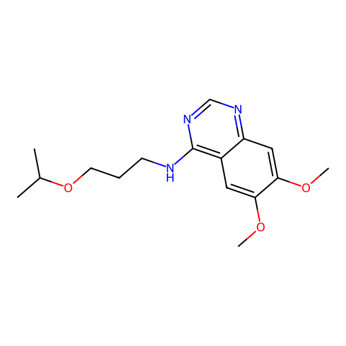 N-(3-Isopropoxypropyl)-6,7-dimethoxyquinazolin-4-amine structure