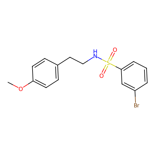 3-bromo-N-[2-(4-methoxyphenyl)ethyl]benzenesulfonamide structure