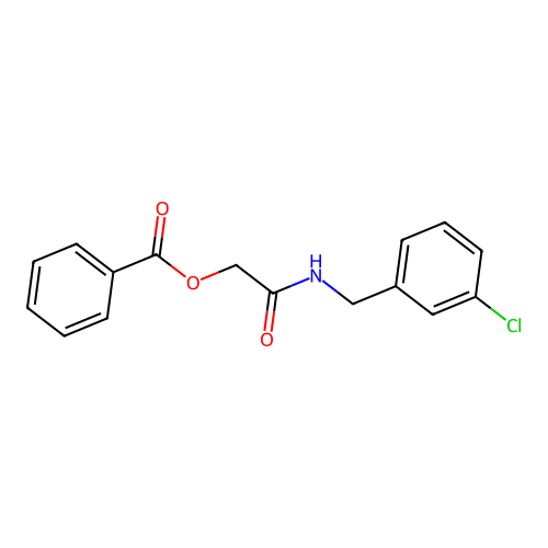[2-[(3-Chlorophenyl)methylamino]-2-oxoethyl] benzoate structure