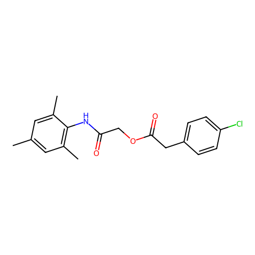 [2-Oxo-2-(2,4,6-trimethylanilino)ethyl] 2-(4-chlorophenyl)acetate structure