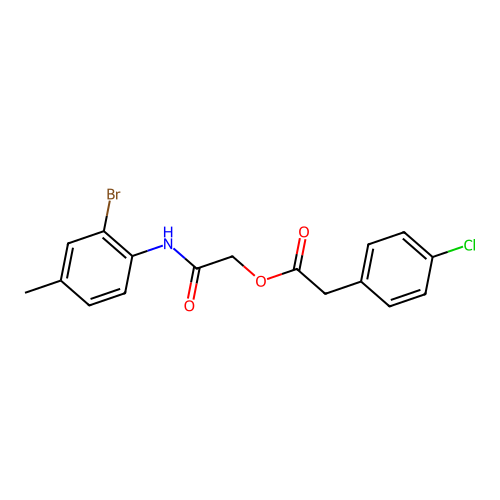 [2-(2-Bromo-4-methylanilino)-2-oxoethyl] 2-(4-chlorophenyl)acetate structure