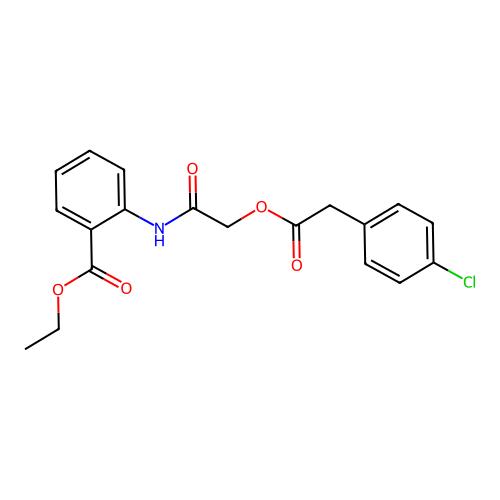 Ethyl 2-[[2-[2-(4-chlorophenyl)acetyl]oxyacetyl]amino]benzoate structure