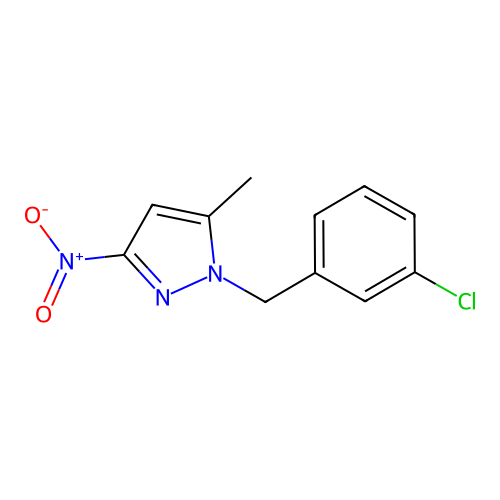 1-(3-Chloro-benzyl)-5-methyl-3-nitro-1H-pyrazole structure