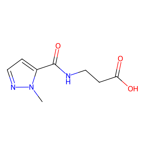 3-[(2-methylpyrazole-3-carbonyl)amino]propanoic Acid structure