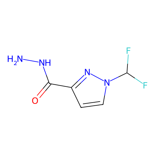 1-(difluoromethyl)-1H-pyrazole-3-carbohydrazide structure