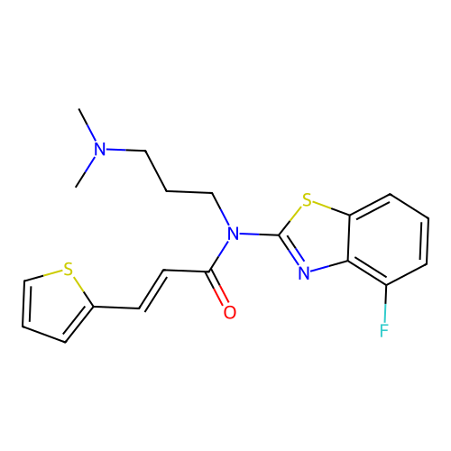 (E)-N-(3-(Dimethylamino)propyl)-N-(4-fluorobenzo[d]thiazol-2-yl)-3-(thiophen-2-yl)acrylamide structure