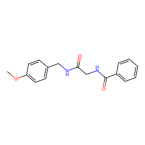 N-[2-[(4-methoxyphenyl)methylamino]-2-oxoethyl]benzamide structure