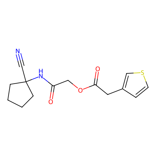[(1-Cyanocyclopentyl)carbamoyl]methyl 2-(thiophen-3-yl)acetate structure