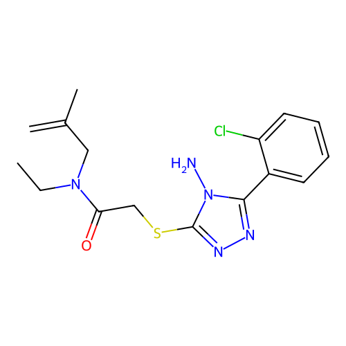 2-[[4-Amino-5-(2-chlorophenyl)-4H-1,2,4-triazol-3-yl]thio]-N-ethyl-N-(2-methyl-2-propen-1-yl)acetamide structure