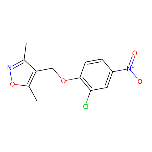 4-[(2-Chloro-4-nitrophenoxy)methyl]-3,5-dimethyl-1,2-oxazole structure