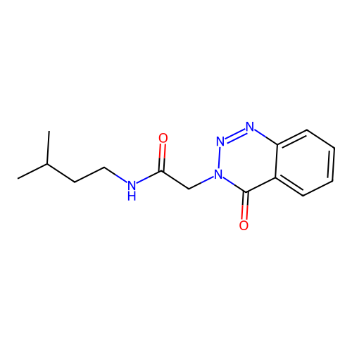 N-isopentyl-2-(4-oxobenzo[d][1,2,3]triazin-3(4H)-yl)acetamide structure