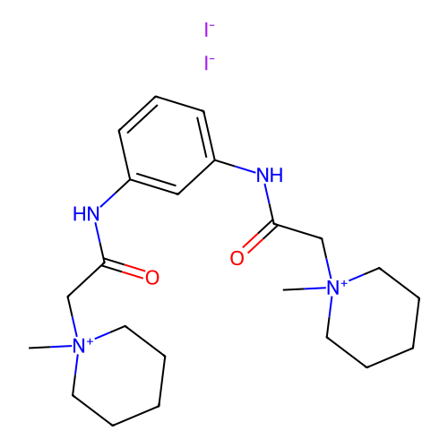 Piperidinium, 1,1'-(m-phenylenebis(iminocarbonylmethylene))bis(1-methyl-, diiodide structure
