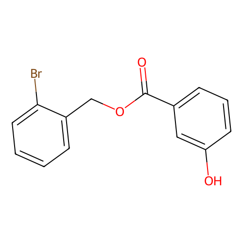 (2-Bromophenyl)methyl 3-hydroxybenzoate structure