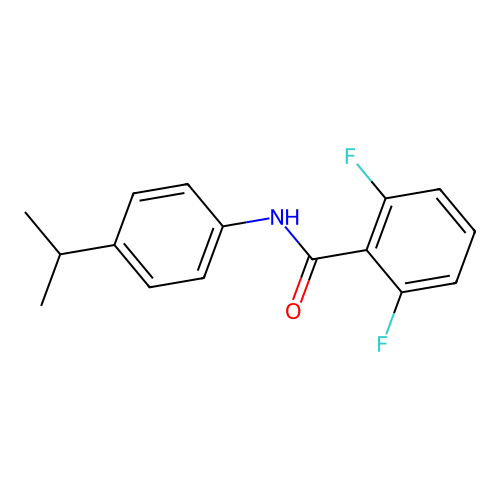 2,6-difluoro-N-(4-isopropylphenyl)benzamide structure