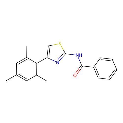 N-(4-mesitylthiazol-2-yl)benzamide structure