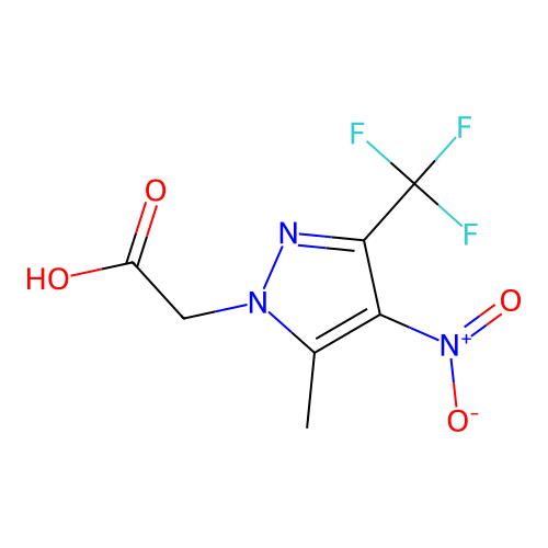 2-[5-methyl-4-nitro-3-(trifluoromethyl)pyrazol-1-yl]acetic Acid structure