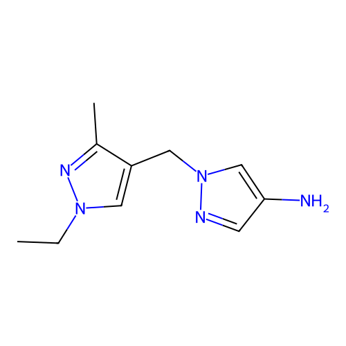 1-((1-Ethyl-3-methyl-1H-pyrazol-4-yl)methyl)-1H-pyrazol-4-amine structure