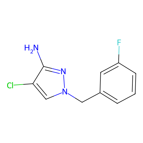 4-chloro-1-(3-fluorobenzyl)-1H-pyrazol-3-amine structure