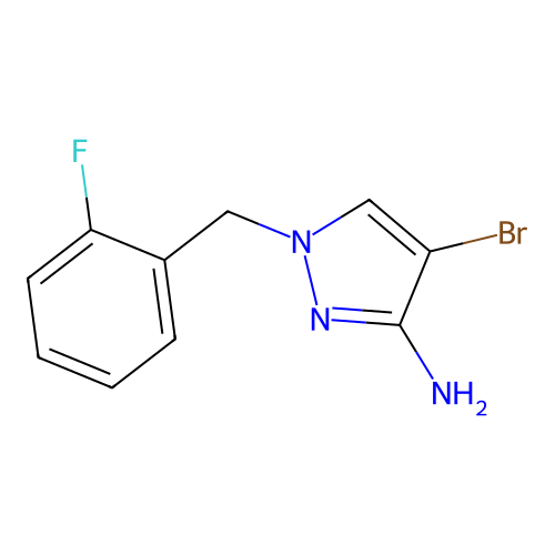 4-bromo-1-(2-fluorobenzyl)-1H-pyrazol-3-amine structure