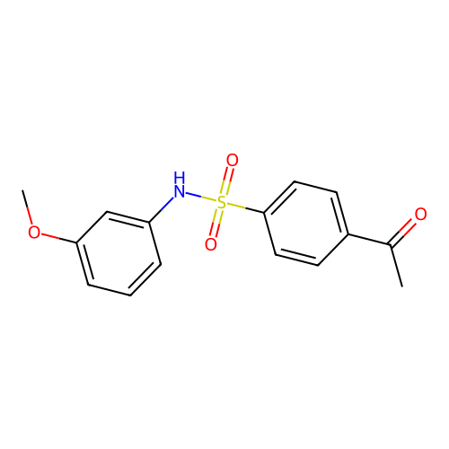 4-acetyl-N-(3-methoxyphenyl)benzenesulfonamide structure