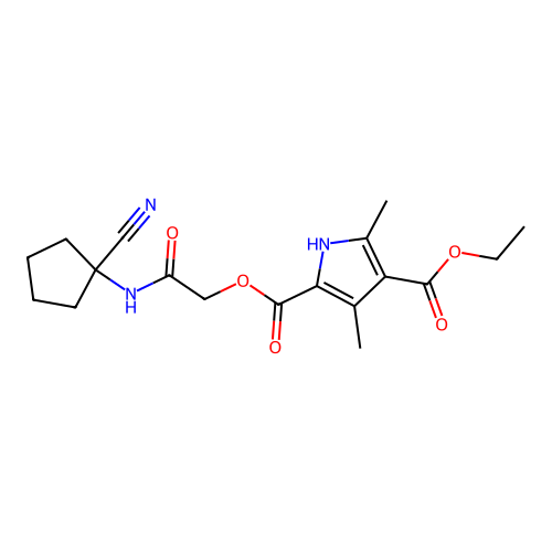 2-[(1-CYANOCYCLOPENTYL)CARBAMOYL]METHYL 4-ETHYL 3,5-DIMETHYL-1H-PYRROLE-2,4-DICARBOXYLATE structure