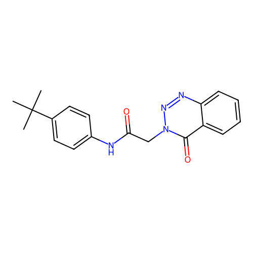 N-(4-tert-butylphenyl)-2-(4-oxo-1,2,3-benzotriazin-3(4H)-yl)acetamide structure