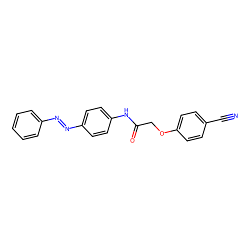 Acetamide, 2-(4-cyanophenoxy)-N-[4-[(1E)-2-phenyldiazenyl]phenyl]- structure