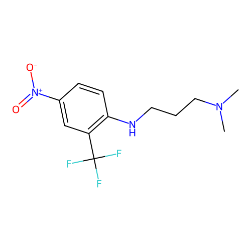 N',N'-dimethyl-N-[4-nitro-2-(trifluoromethyl)phenyl]propane-1,3-diamine structure