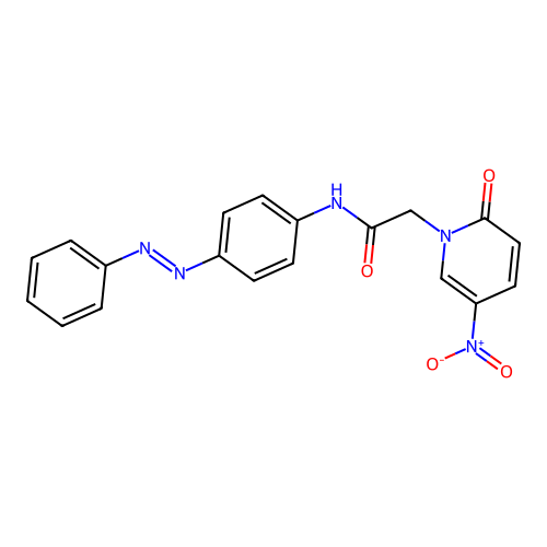 1(2H)-Pyridineacetamide, 5-nitro-2-oxo-N-[4-[(1E)-2-phenyldiazenyl]phenyl]- structure