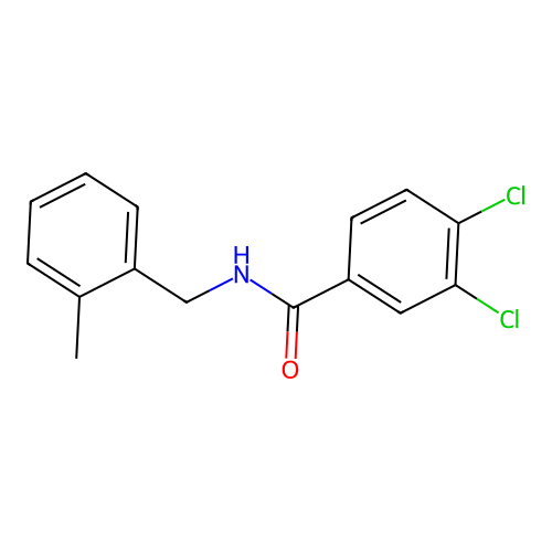 3,4-dichloro-N-[(2-methylphenyl)methyl]benzamide structure