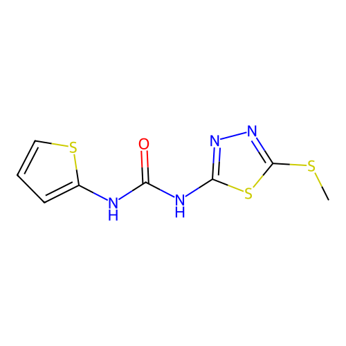 1-(5-(Methylthio)-1,3,4-thiadiazol-2-yl)-3-(thiophen-2-yl)urea structure