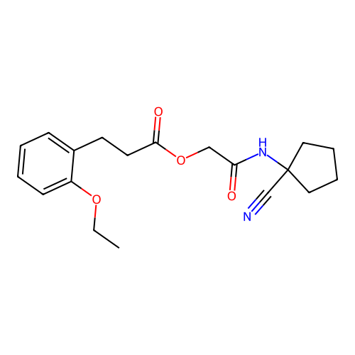 [(1-Cyanocyclopentyl)carbamoyl]methyl 3-(2-ethoxyphenyl)propanoate structure
