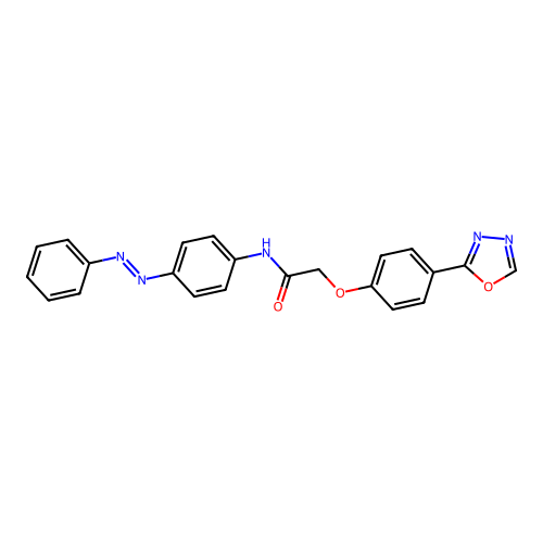 Acetamide, 2-[4-(1,3,4-oxadiazol-2-yl)phenoxy]-N-[4-[(1E)-2-phenyldiazenyl]phenyl]- structure