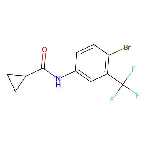 N-[4-bromo-3-(trifluoromethyl)phenyl]cyclopropanecarboxamide structure