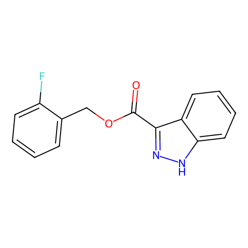 (2-fluorophenyl)methyl 1H-indazole-3-carboxylate structure