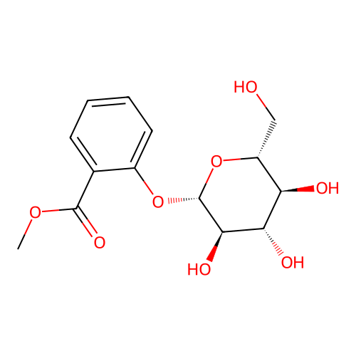 2-Methoxycarbonylphenyl beta-D-glucopyranoside structure