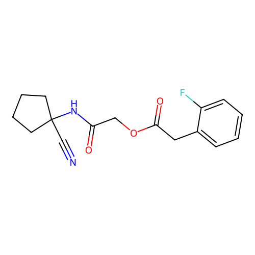 [(1-Cyanocyclopentyl)carbamoyl]methyl 2-(2-fluorophenyl)acetate structure