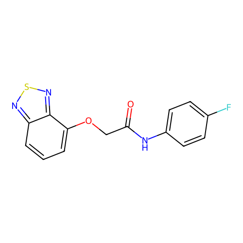 2-(benzo[c][1,2,5]thiadiazol-4-yloxy)-N-(4-fluorophenyl)acetamide structure