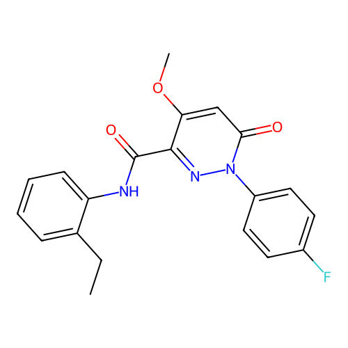 N-(2-ethylphenyl)-1-(4-fluorophenyl)-4-methoxy-6-oxo-1,6-dihydropyridazine-3-carboxamide structure