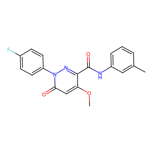 1-(4-fluorophenyl)-4-methoxy-N-(3-methylphenyl)-6-oxopyridazine-3-carboxamide structure